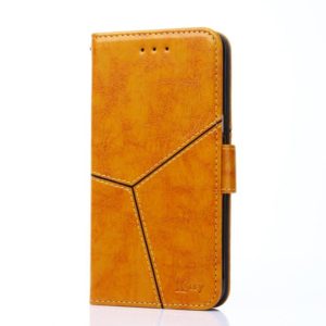For Motorola Edge Geometric Stitching Horizontal Flip TPU + PU Leather Case with Holder & Card Slots & Wallet(Yellow) (OEM)