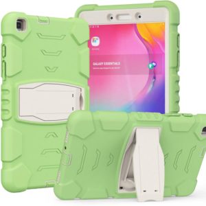 For Samsung Galaxy Tab A8.0 2019 T290 3-Layer Protection Screen Frame + PC + Silicone Shockproof Combination Case with Holder(Matcha Green) (OEM)