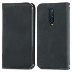 Retro Skin Feel Business Magnetic Horizontal Flip Leather Case With Holder & Card Slots & Wallet & Photo Frame For OnePlus 8(Black) (OEM)