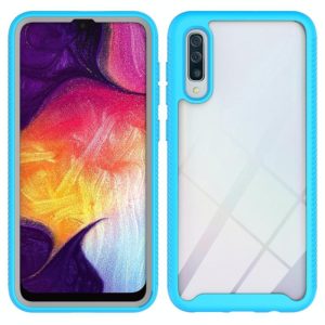 For Samsung Galaxy A50 Starry Sky Solid Color Series Shockproof PC + TPU Protective Case(Baby Blue) (OEM)