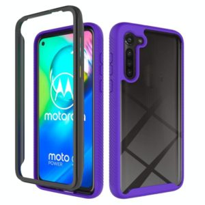 For Motorola Moto G8 Power (EU Version) Starry Sky Solid Color Series Shockproof PC + TPU Protective Case(Purple) (OEM)