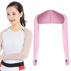 Golf Sunscreen Shawl Sleeves Outdoor Sports Cycling Ice Silk One Word Raglan Sleeves, Size: One Code(Pink) (OEM)