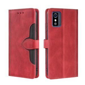 For ZTE Blabe L9 Skin Feel Straw Hat Magnetic Buckle Leather Phone Case(Red) (OEM)