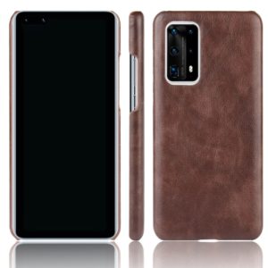 For Huawei P40 Pro+/P40 Pro Plus Shockproof Litchi Texture PC + PU Case(Brown) (OEM)