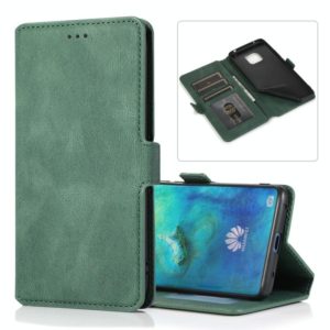 For Huawei Mate 20 Pro Retro Magnetic Closing Clasp Horizontal Flip Leather Case with Holder & Card Slots & Photo Frame & Wallet(Green) (OEM)