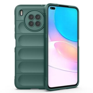 For Huawei Nova 8i Magic Shield TPU + Flannel Phone Case(Dark Green) (OEM)
