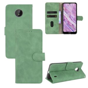 For Nokia C10 Solid Color Skin Feel Magnetic Buckle Horizontal Flip Calf Texture PU Leather Case with Holder & Card Slots & Wallet(Green) (OEM)