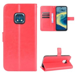 For Nokia XR20 Crazy Horse Texture Horizontal Flip Leather Case with Holder & Card Slots & Lanyard(Red) (OEM)