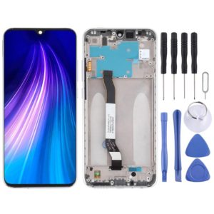 LCD Screen and Digitizer Full Assembly with Frame for Xiaomi Redmi Note 8(Silver) (OEM)