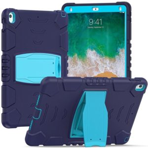 3-Layer Protection Screen Frame + PC + Silicone Shockproof Combination Case with Holder For iPad Pro 10.5 (2019) / (2017)(NavyBlue+Blue) (OEM)