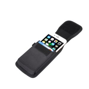 6.3 inch Universal Vertical Nylon Fabric Waist Bag for iPhone XS Max, Galaxy S10+, Huawei Mate 20 (Black) (OEM)
