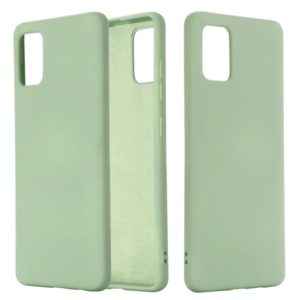For Galaxy A71 Solid Color Liquid Silicone Shockproof Full Coverage Protective Case(Green) (OEM)
