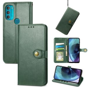 For Motorola Moto G71 5G Solid Color Leather Buckle Phone Case(Green) (OEM)