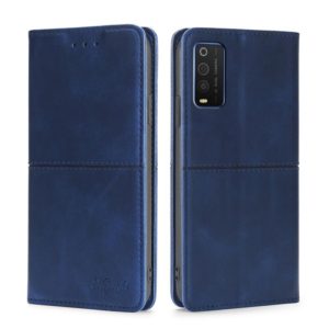 For TCL 205 Cow Texture Magnetic Horizontal Flip Leather Phone Case(Blue) (OEM)