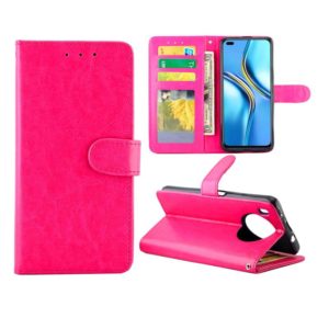 For Huawei Nova8i / Honor X20 Crazy Horse Texture Leather Horizontal Flip Protective Case with Holder & Card Slots & Wallet & Photo Frame(Magenta) (OEM)