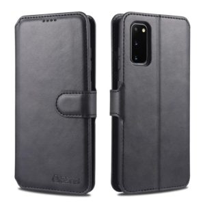 For Samsung Galaxy S20 AZNS Calf Texture Horizontal Flip Leather Case, with Holder & Card Slots & Wallet & Photo Frame(Black) (AZNS) (OEM)