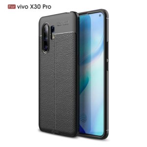For Vivo X30 Pro Litchi Texture TPU Shockproof Case(Black) (OEM)