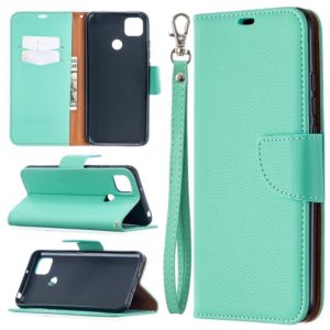 For Xiaomi Redmi 9C Litchi Texture Pure Color Horizontal Flip PU Leather Case with Holder & Card Slots & Wallet & Lanyard(Green) (OEM)