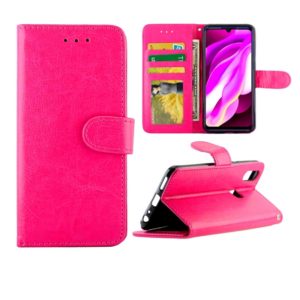 For Vivo Y97 Crazy Horse Texture Leather Horizontal Flip Protective Case with Holder & Card Slots & Wallet & Photo Frame(Magenta) (OEM)