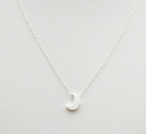 3 PCS Fashion Simple Thickening Moon Pendant Necklace(Silver) (OEM)