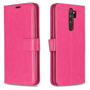 For Xiaomi Redmi Note 8 Pro Crazy Horse Texture Horizontal Flip Leather Case with Holder & Card Slots & Wallet & Photo Frame(Rose) (OEM)