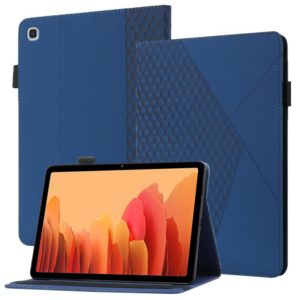 For Samsung Galaxy Tab A7 10.4 2020 T500/T505 Rhombus Skin Feel Horizontal Flip Tablet Leather Case with Card Slots & Holder(Royal Blue) (OEM)