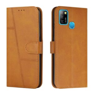 For Infinix Hot 10 Lite / Smart 5 2020 Stitching Calf Texture Buckle Leather Phone Case(Yellow) (OEM)