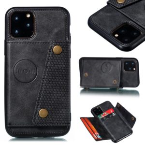 For iPhone 12 Pro Max Leather Protective Case with Holder & Card Slots(Black) (OEM)