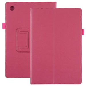 For Samsung Galaxy Tab A8 10.5 2021 Litchi Texture Solid Color Leather Tablet Case(Rose Red) (OEM)