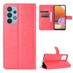 For Samsung Galaxy A32 4G(EU Version) Retro Crazy Horse Texture Horizontal Flip Leather Case with Holder & Card Slots & Photo Frame(Red) (OEM)