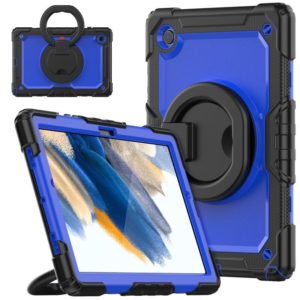 For Samsung Galaxy Galaxy Tab A8 Bracelet Holder Silicone + PC Tablet Case(Dark Blue) (OEM)