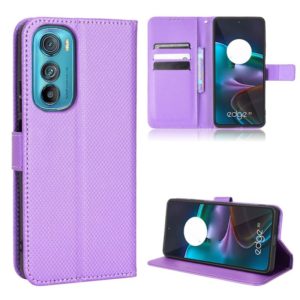 For Motorola Edge 30 Diamond Texture Leather Phone Case(Purple) (OEM)