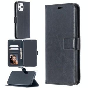 For iPhone 12 Pro Max Crazy Horse Texture Horizontal Flip Leather Case with Holder & Card Slots & Wallet & Photo Frame(Black) (OEM)