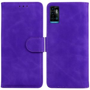 For ZTE Blade A72 / V40 Vita Skin Feel Pure Color Flip Leather Phone Case(Purple) (OEM)