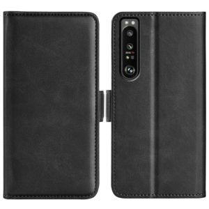 For Sony Xperia 1 IV Dual-side Magnetic Buckle Leather Phone Case(Black) (OEM)