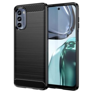 For Motorola Moto G62 5G India Brushed Texture Carbon Fiber TPU Phone Case(Black) (OEM)