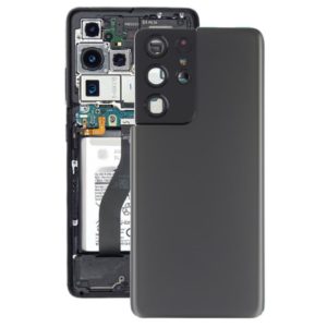 For Samsung Galaxy S21 Ultra 5G Battery Back Cover with Camera Lens Cover (Grey) (OEM)