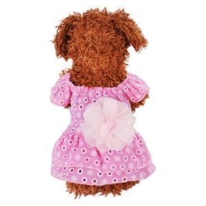 Dog Spring and Summer Thin Lace Princess Dress Small Pet Clothing, Size:S(Pink) (OEM)