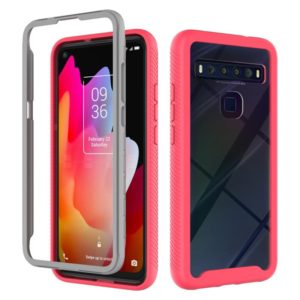 For TCL 10L Starry Sky Solid Color Series Shockproof PC + TPU Case(Rose Red) (OEM)