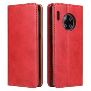 For Huawei Mate 30 Pro Fierre Shann PU Genuine Leather Texture Horizontal Flip Leather Case with Holder & Card Slots & Wallet(Red) (FIERRE SHANN) (OEM)