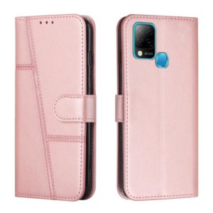 For Infinix Hot 10S / 10T / 10S NFC Stitching Calf Texture Buckle Leather Phone Case(Pink) (OEM)