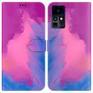 For Infinix Zero X Neo / X6810 Watercolor Pattern Flip Leather Phone Case(Purple Red) (OEM)