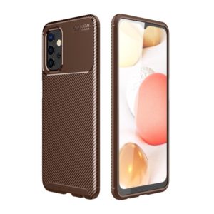 For Samsung Galaxy A82 Carbon Fiber Texture Shockproof TPU Case(Brown) (OEM)