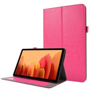 For Samsung Galaxy Tab A7 (2020) Crazy Horse Texture Horizontal Flip Leather Case with 2-folding Holder & Card Slot(Rose Red) (OEM)