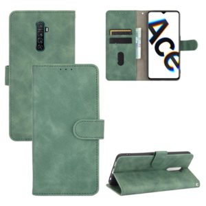 For OPPO Reno Ace / Realme X2 Pro Solid Color Skin Feel Magnetic Buckle Horizontal Flip Calf Texture PU Leather Case with Holder & Card Slots & Wallet(Green) (OEM)