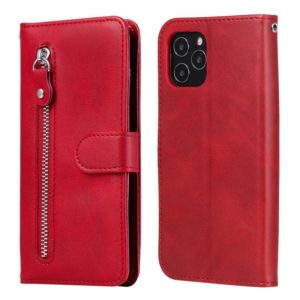 For iPhone 12 mini Pro Fashion Calf Texture Zipper Horizontal Flip Leather Case with Stand & Card Slots & Wallet Function(Red) (OEM)