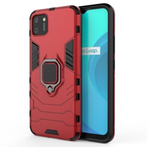 For OPPO Realme C11 PC + TPU Anti-fall Protective Case with Magnetic Ring Holder(Red) (OEM)