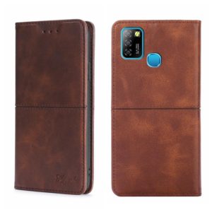 For Infinix Hot 10 Lite/Smart 5 X657 Cow Texture Magnetic Horizontal Flip Leather Phone Case(Dark Brown) (OEM)