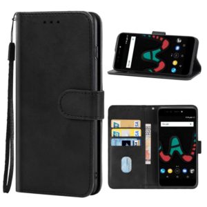 Leather Phone Case For Wiko Upulse Lite(Black) (OEM)