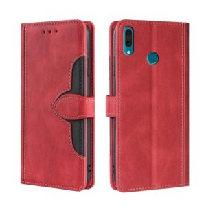For Huawei Y9 2019 / Enjoy 9 Plus Skin Feel Straw Hat Magnetic Buckle Leather Phone Case(Red) (OEM)